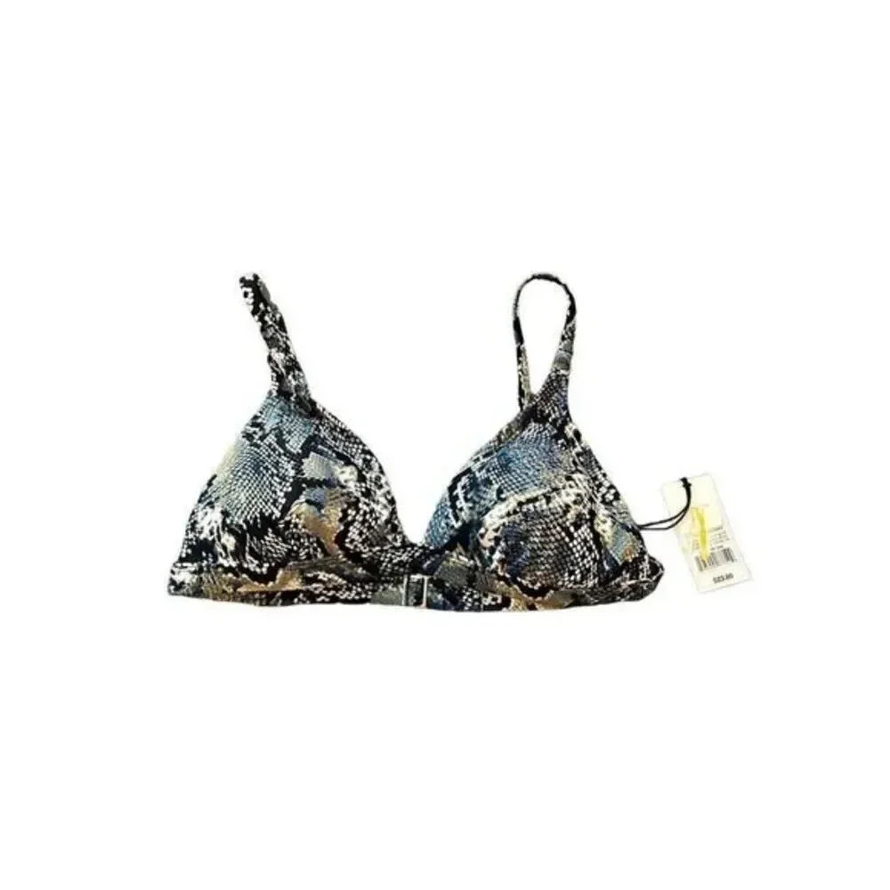Shade & Shore Animal Print Bikini Top Medium NWT